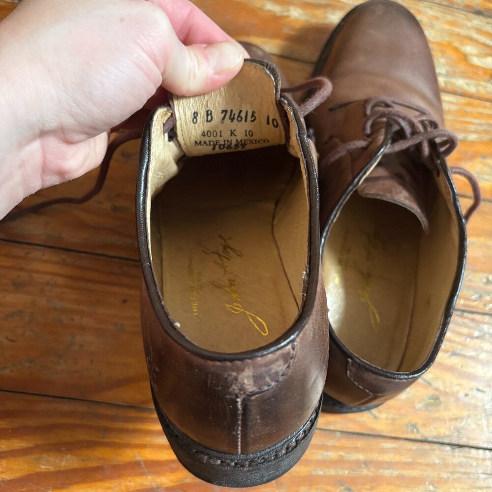 The Frye Co. John A Frye Mens 74615 Brown Leather Lace Up Oxford Shoes 8B